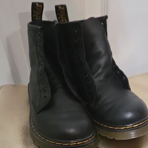 Dr. Martens Black Leather Combat Boots